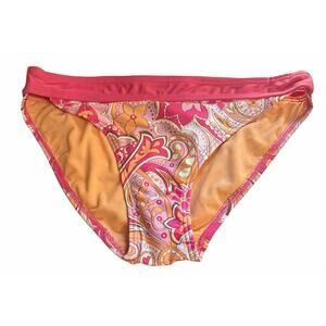 Athleta women's Paisley print stretch bikini bottom Size Medium